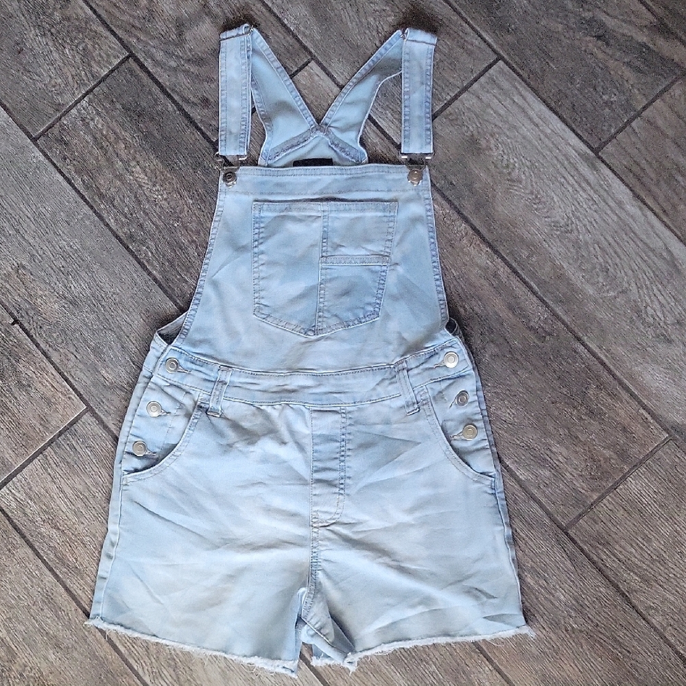 No Boundaries Light Blue Denim Overalls